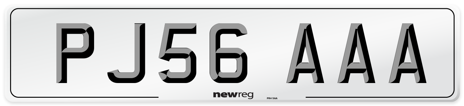 PJ56 AAA Number Plate from New Reg